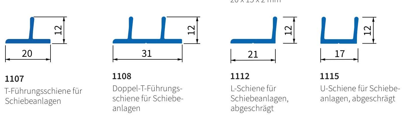 Bodenführungen für Schiebeanlagen