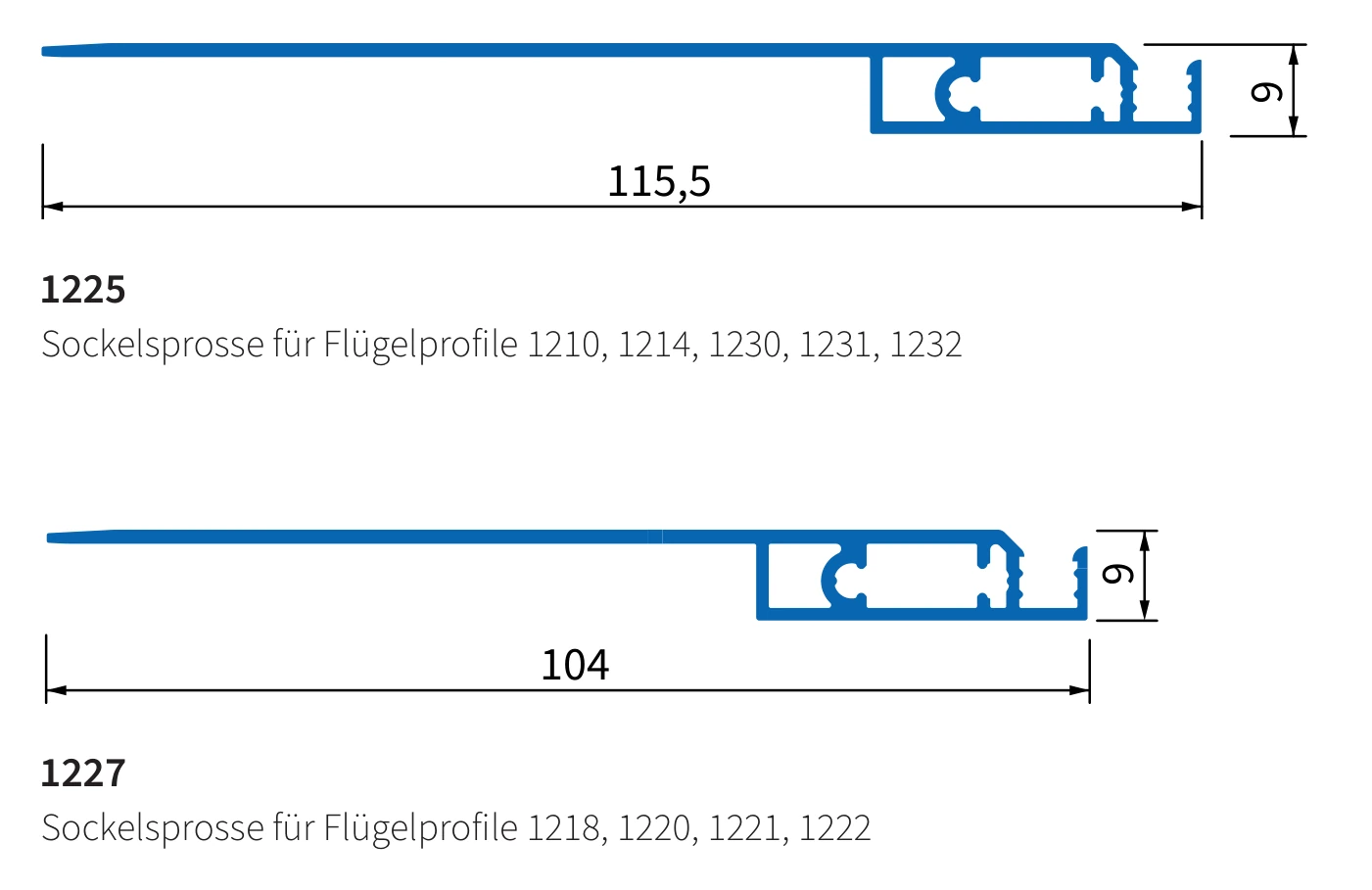 Sockelsprossen und Trittschutz